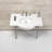 Kingston Brass Manchester 37-Inch Ceramic Console Sink with Stainless Steel Legs (8-Inch, 3-Hole)-68833513