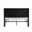 Grand lit avec tête de lit tapissier - Base de matelas robuste avec sommier sans sommier gris