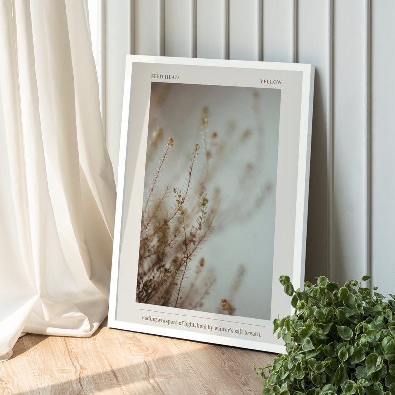 Z Studio Floral Wall Art, Cadre blanc
