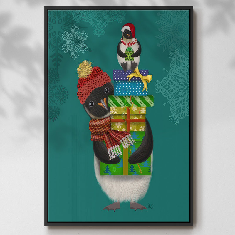Cadeaux de Noël pingouin, Noir, H 25 po x l 17 po x P 1,5 po
