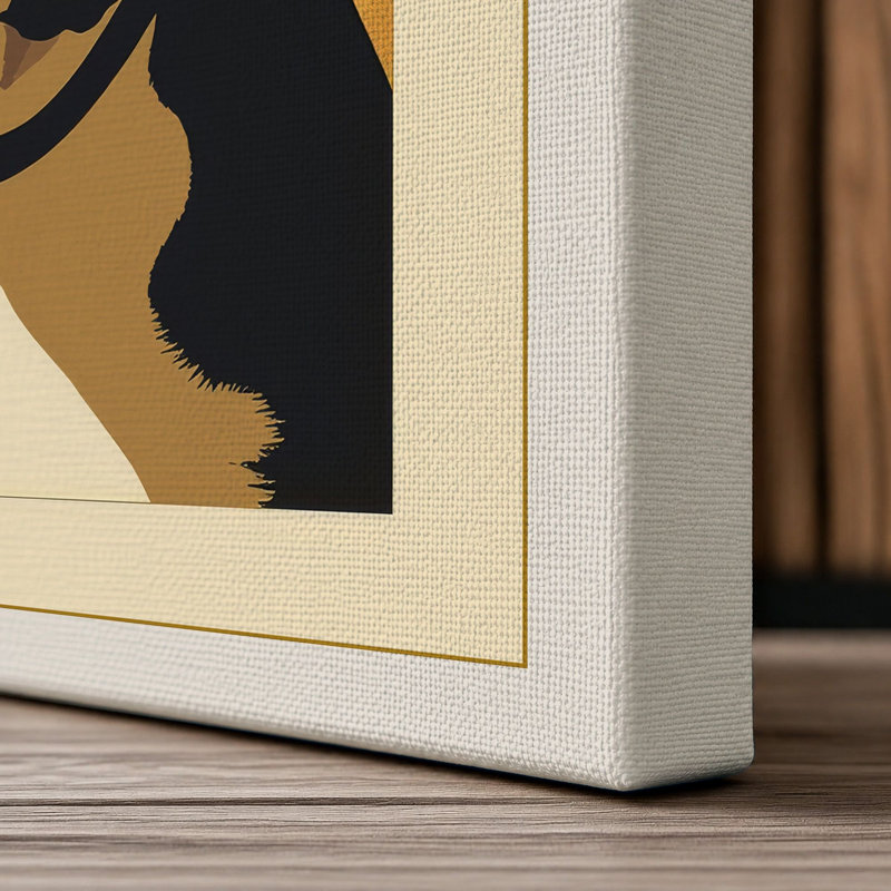Dignified Canine Modern - Wrapped Canvas, 18x12 - 45.7 x 30.5 cm, Cream Border