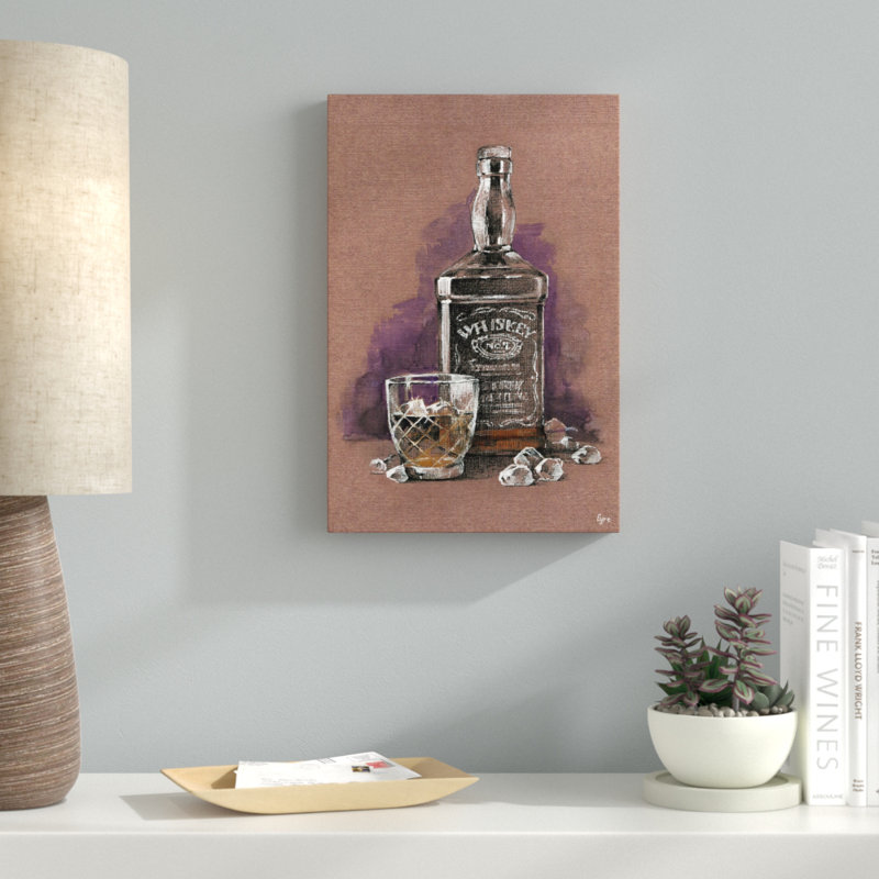 « whiskey », reproduction d’art sur toile tendue, H 18 po x l 12 po x P 1,5 po