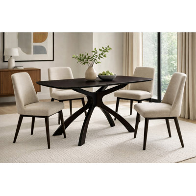 Gin Solid Wood Base Dining Table