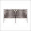 Ensemble de conversation pour patio 3 pièces, mobilier d'extérieur moderne avec table basse carrée et coussins épais et imperméables pour sièges profonds
