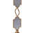 Candle Holders Set Of 2, 17 Inch Gold Metal Frame, Mirrored Accent