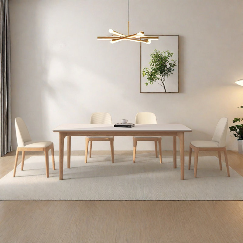 Ensemble de table et de chaises haut de gamme, H 29,52 po x L 55,11 po x l 31,49 po