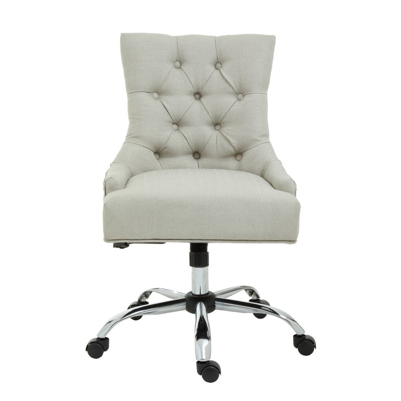 Elkport Velvet Executive Chair, Natural