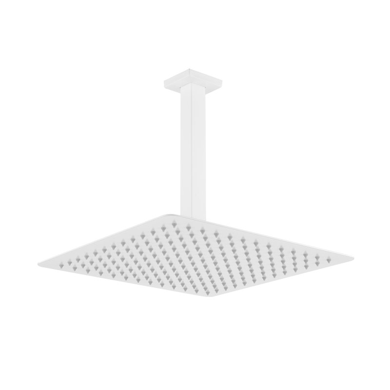 304 Stainless Steel Waterfall Shower - High Rainfall, Self Clean, 12x12x10, White, Luxury Bathing Delight Head Large Cleaning, 12"x12"x10", Transform Your Experience