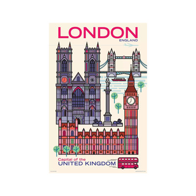 Affiche de voyage de Londres - Publicité sur toile tendue