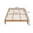 Modern style bed frame with charging ends and adjustable LED lights for bedrooms