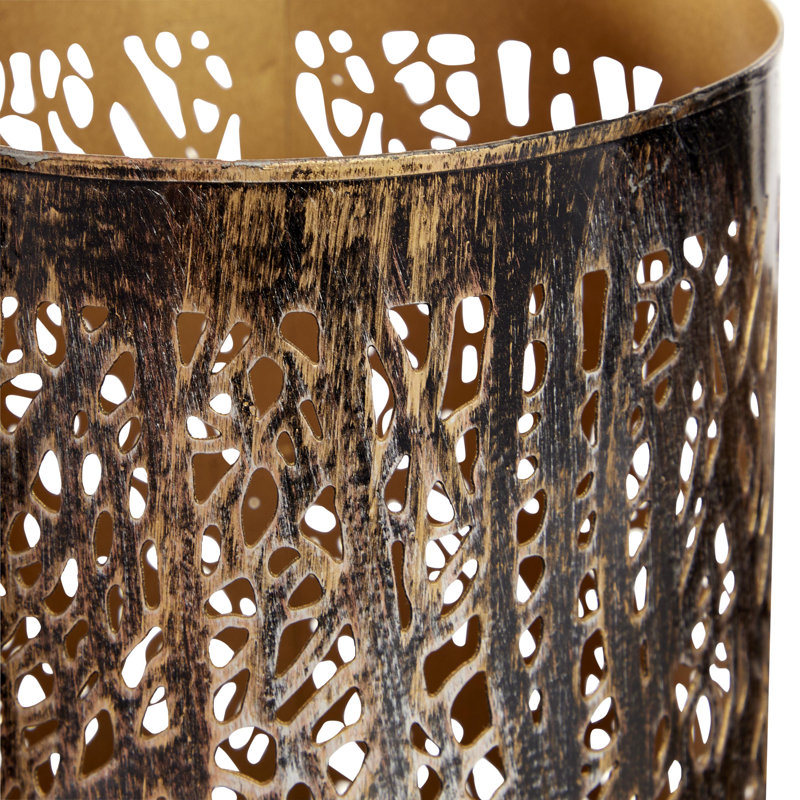 Piece Bohemian Iron Votive Set, Copper