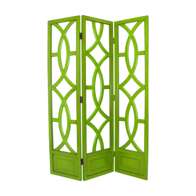 Cloison pliante 4 panneaux l 72 po x H 76 po Bridget, Vert vieilli, 3