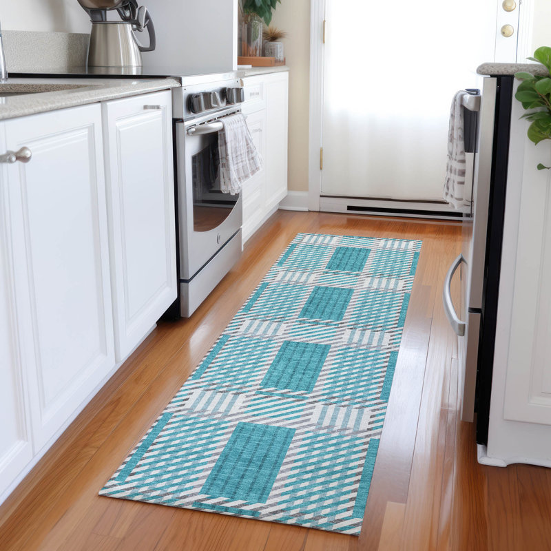 Tapis intérieur / extérieur lavable à la machine Chayden ACN1000, Tapis de couloir 2 pi 3 po x 7 pi 6 po