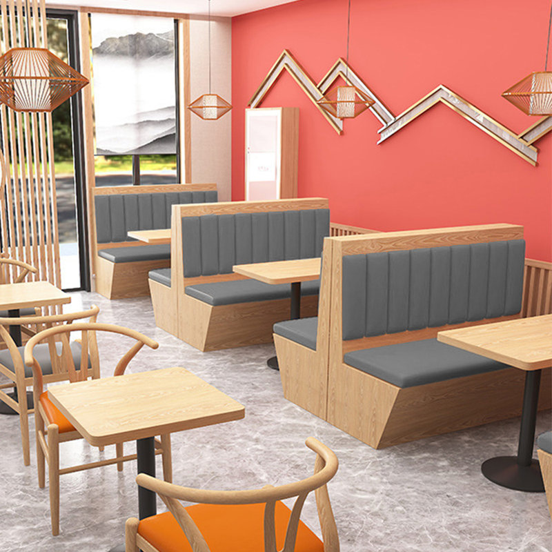 Banc rembourré en similicuir Simple Cafe, Gris