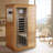 Red Cedar Mini One Person Far Infrared Glass Door On The Left Of The Indoor Sauna Room-121702103