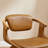 Wathen Faux Leather Upholstered Bentwood Swivel Accent Armchair-1459129507