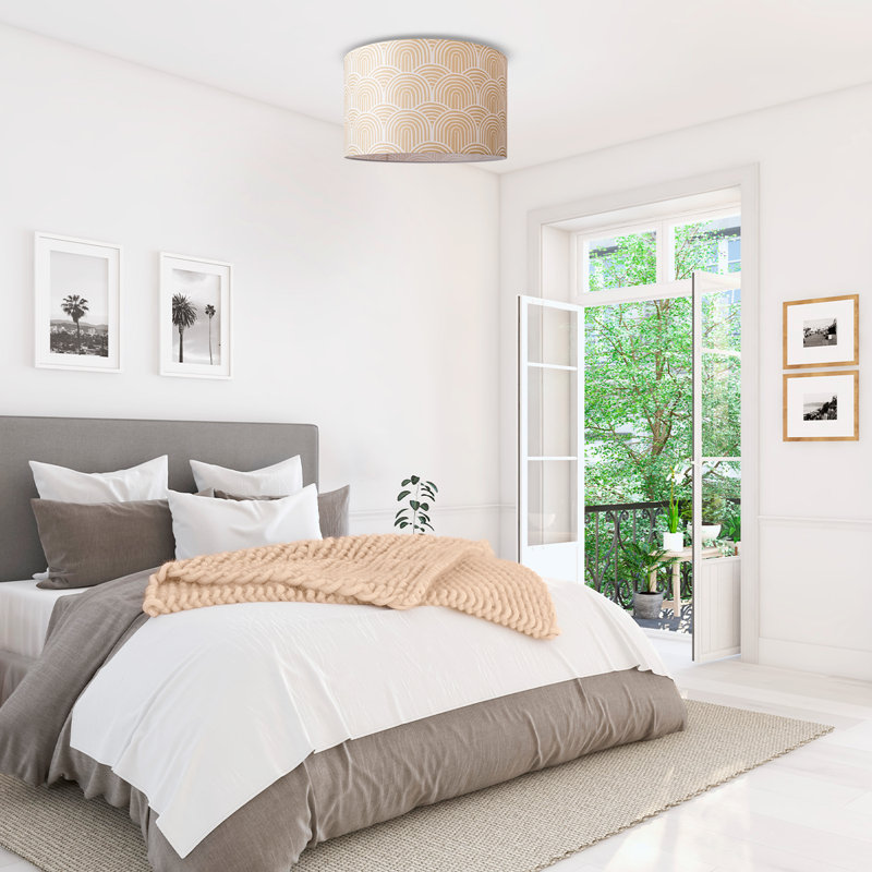 Tondola Fabric Flush Ceiling Light