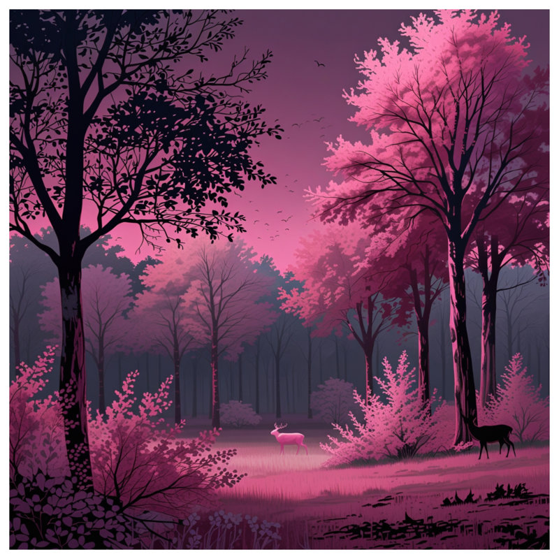 Tapis de bain Pink Forest, L 24 po x L 17 po