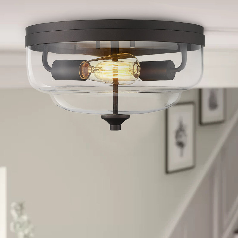 Zent Glass Flush Mount