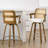 Upholstered Cane Back Counter & Bar Stool With Armrest-2118081890-2118081897