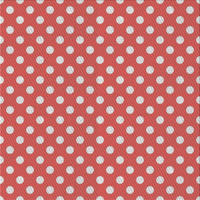 Rouge à pois/Tapis décoratif blanc