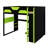 Functional Loft Bed With Study Desk, Multi-Tier Storage, USB Connectivity And Customizable RGB Lights-996581529
