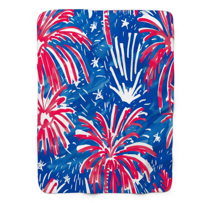 Watercolor Bursts - 1 Piece Premium Sherpa Blanket