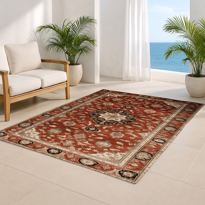 Tapis turc intérieur et extérieur brun, Rectangulaire 2 pi x 3 pi