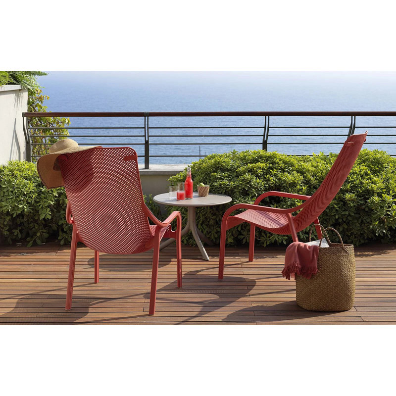 Spritz Round Outdoor Dining Table , 23.82'' in. W 23.82'' in. D, Dove Gray