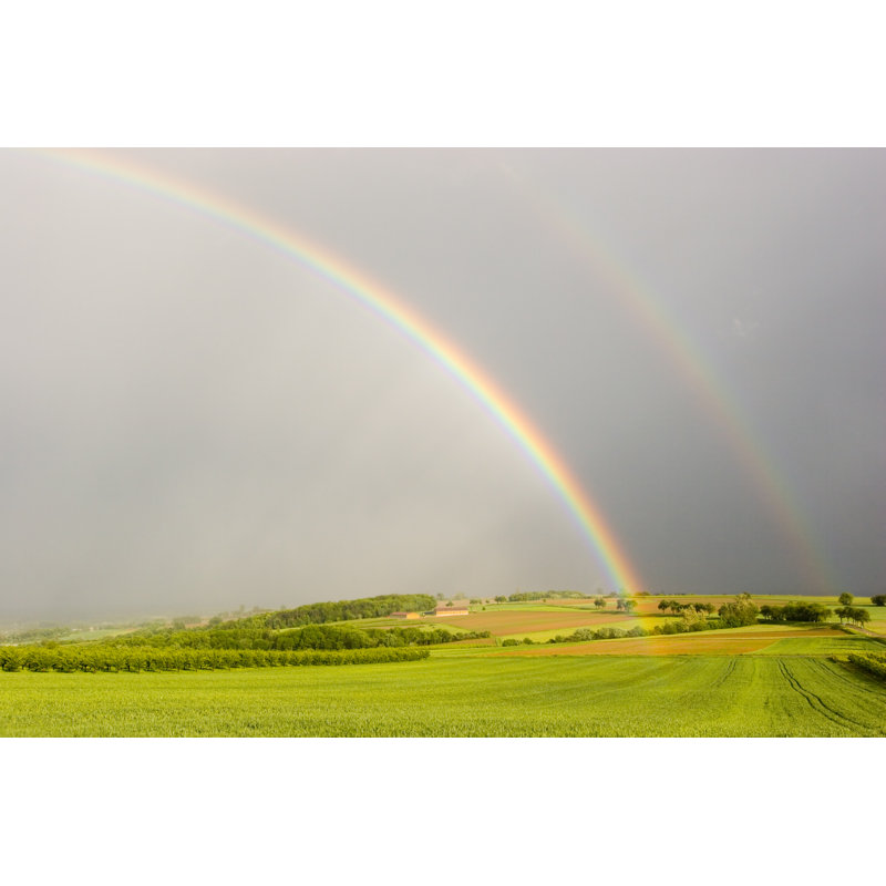 Boubacar Rainbow Over Landscape - Wrapped Canvas Print, 30cm H x 46cm W x 3.8cm D