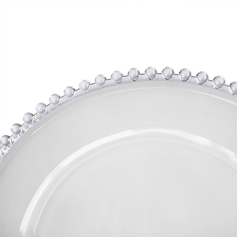 8 Pack Plastic Charger Plate, D13"