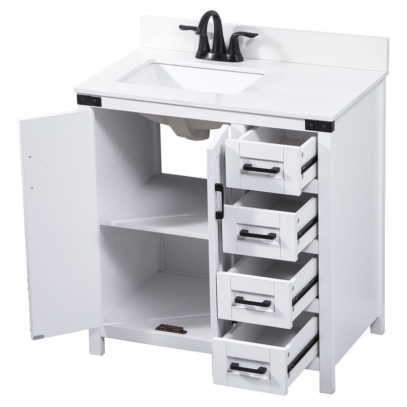 Ensemble de meuble-lavabo simple 32 po Slayton, Blanc
