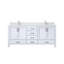 Meuble-lavabo double blanc 72 po X P 22 po D, dessus en quartz blanc et ensemble de robinet-871989733-871989734