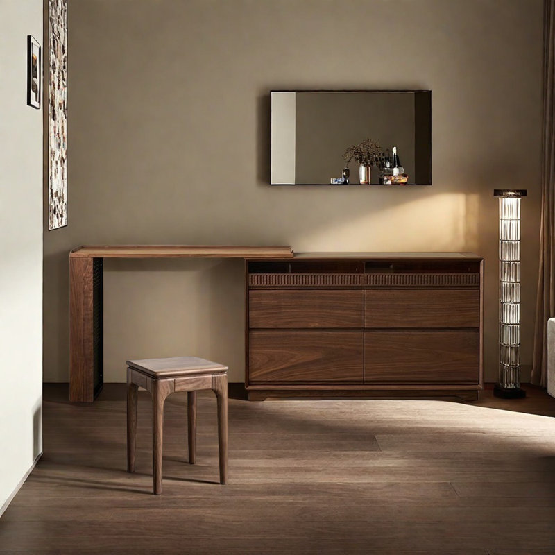 Commode rétro en bois de noyer