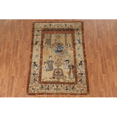 Pre-1900 Vegetable Dye    Rug 5x7