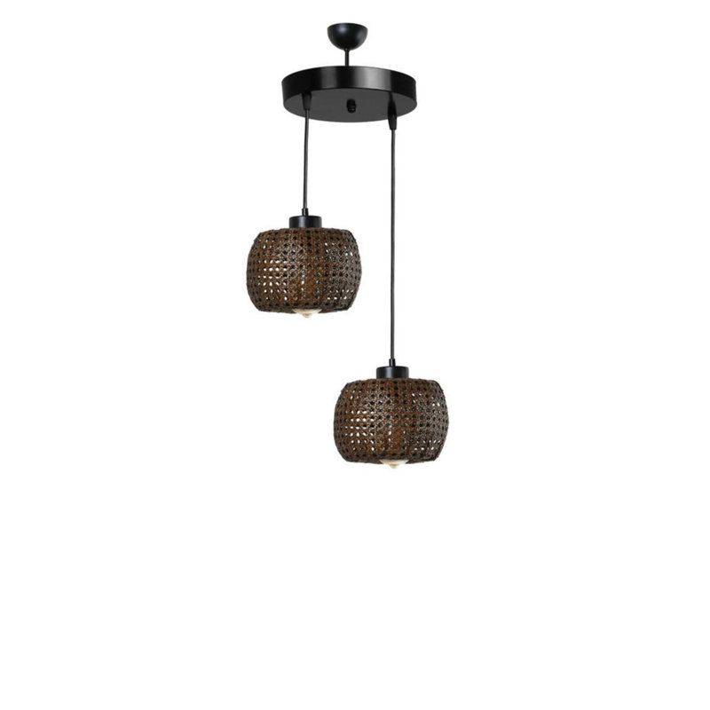 Fluery 2 - Light Drum Pendant, Bronze