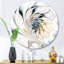 Art floral en verre coloré blanc - Grand art mural à motif floral sur toile-854634603-908805942-938230684