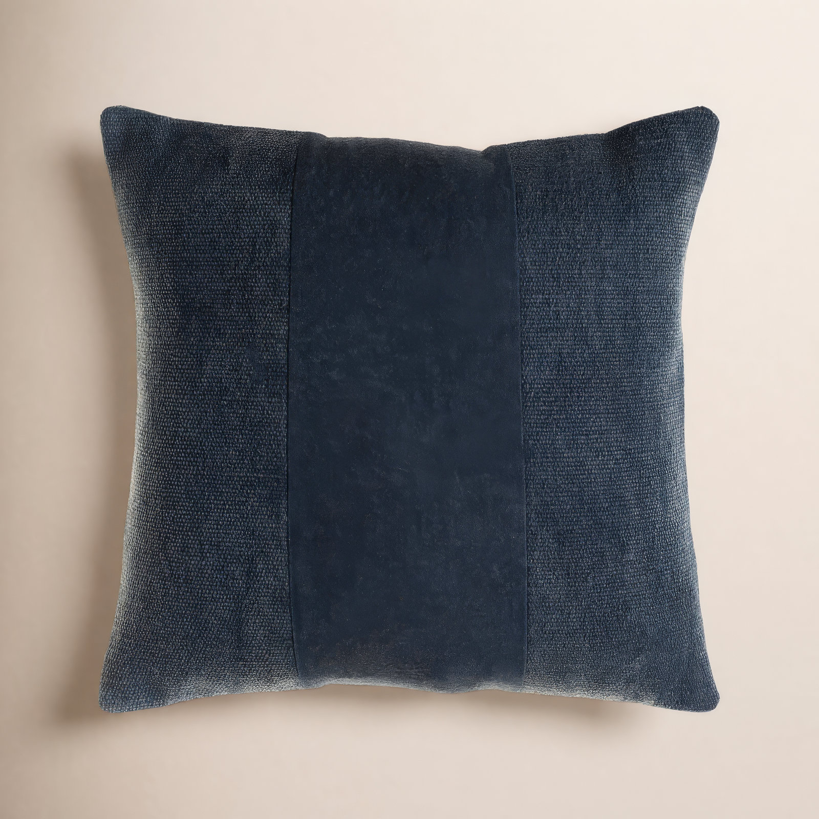Dunbar Striped Cotton Pillow Cover, 20" x 20", Navy