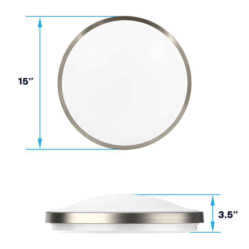 Jamer LED Flush Mount, 3.50'' H x 15'' W