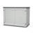 Horizontal Storage Shed Weather Resistance, Large Outdoor Storage Cabinet Lockable, Thick HDPE Plastic Storage Unit For Backyards, Patio, Garden(28 Cu.Ft)