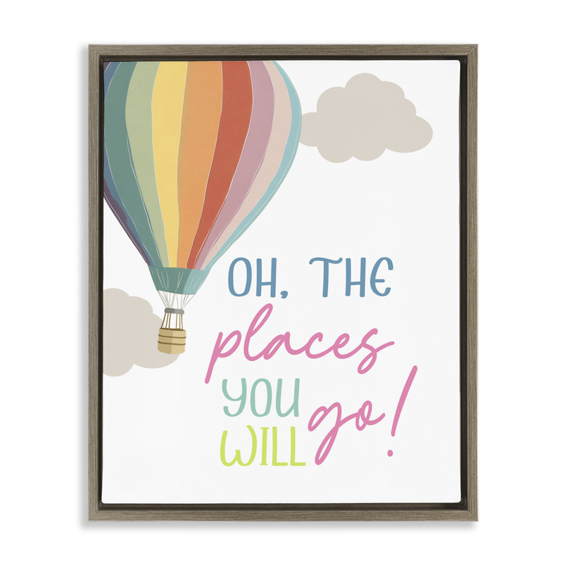 Cadre flottant The Places You Will Go, design par Christine Simpson Art, H 31 po x l 25 po, Montalcino orme flottant encadré