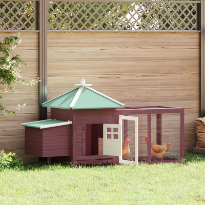 Chicken Coop and Run Hen House with Nesting Box Chicken Pen Solid Wood