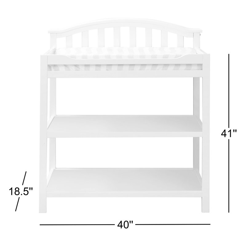 Berkley Changing Table with Pad, White
