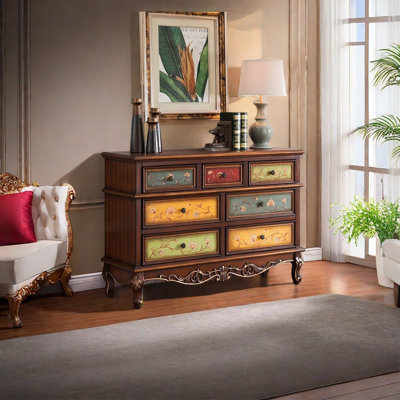 American-style vintage drawer accent chest