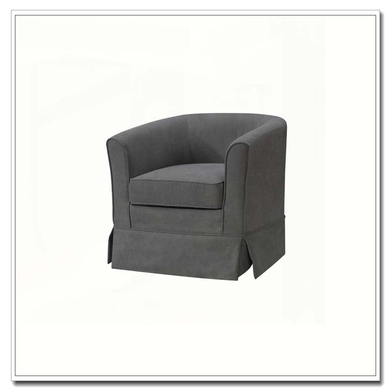 Fauteuil demi-tonneau pivotant de 28 po Tucker, Gris