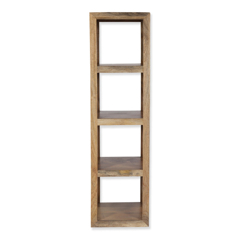 Beatrix 157cm H x 43cm W Solid Wood Cube Bookcase