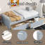 Lit simple pour enfant en bois massif avec 2 tiroirs-297833782