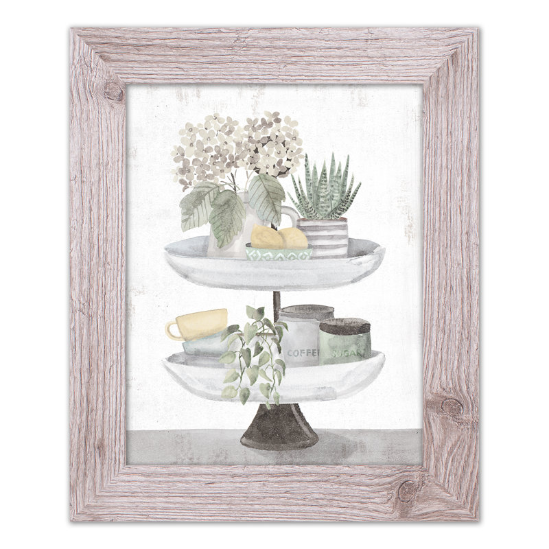 Plateau de cuisine, reproduction encadrée, H 14 po x l 11 po x P 0,75 po, Blanc