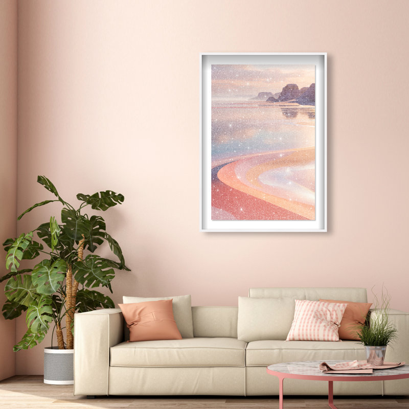 Coastal Dream Framed Graphic Art, 16.5"H x 11.5"W, White Shadowbox