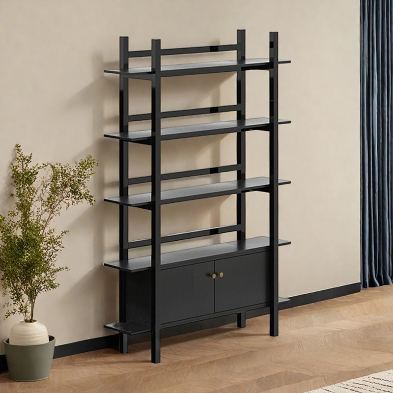 Une bibliothèque légère et luxueuse, H 73,2 po x l 31,4 po x P 13,7 po, Noir